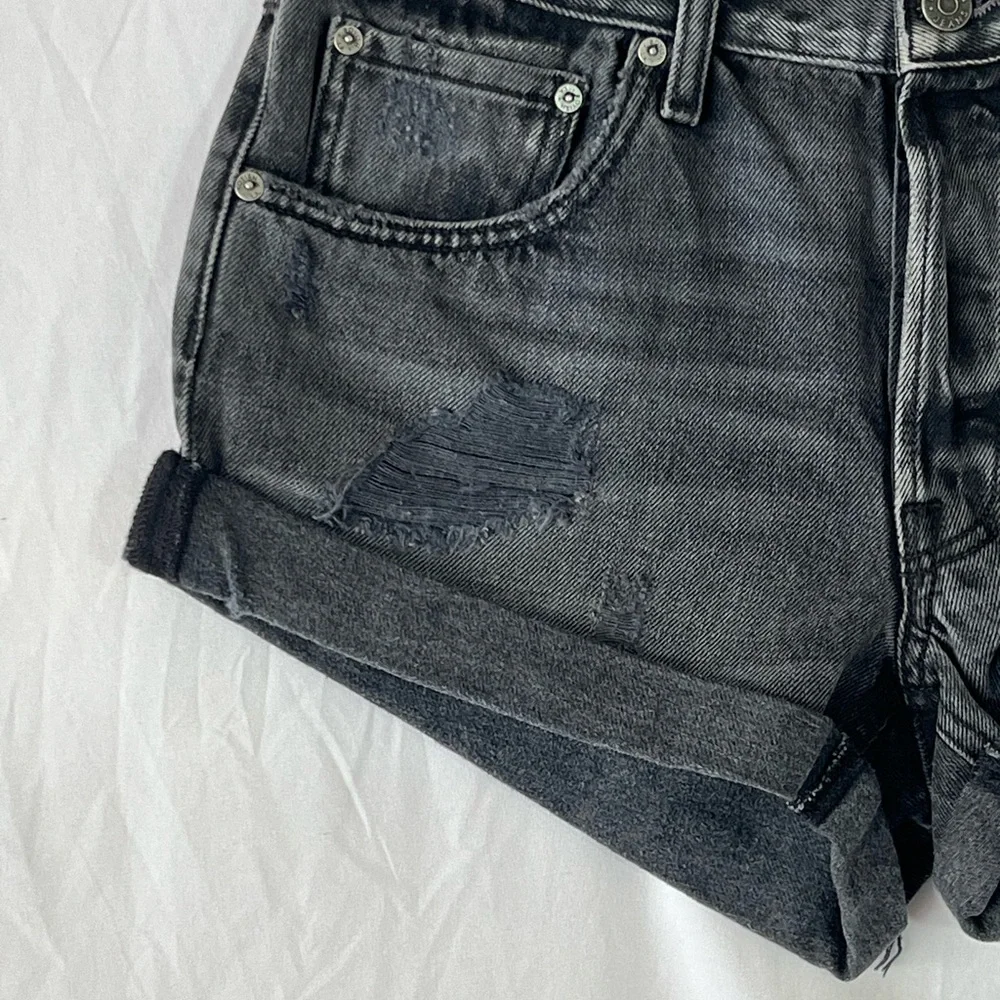 Boyish The Cody High Rise Shorts In Indigo Size 26